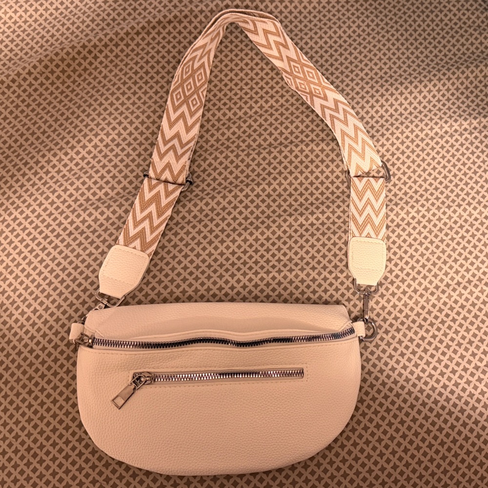 Stylish Cream Crossbody Bag